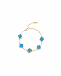 Blue Clover Armband