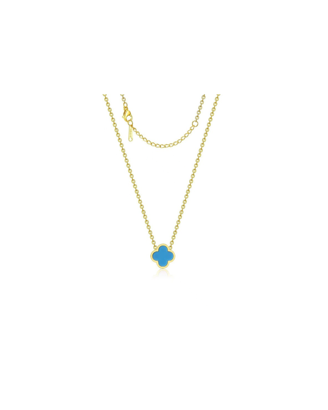 Blue Clover Halskette